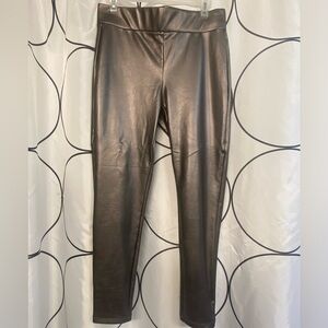 Loft Metallic Faux Leather Leggings